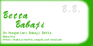 betta babaji business card
